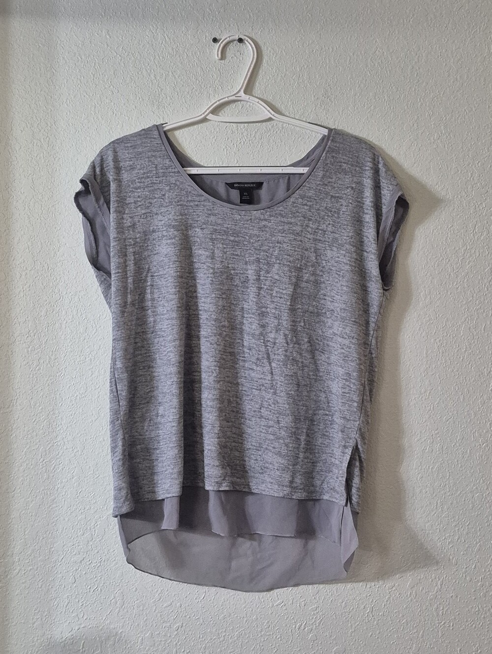Banana Republic Gray Layered Short-Sleeve Tee